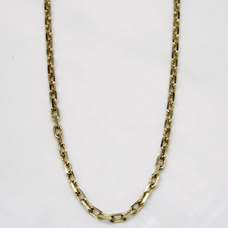 Luxury Jewelry Now At Special Promotional Rates 10k Yellow Gold Rectangle Link Chain | 24" |