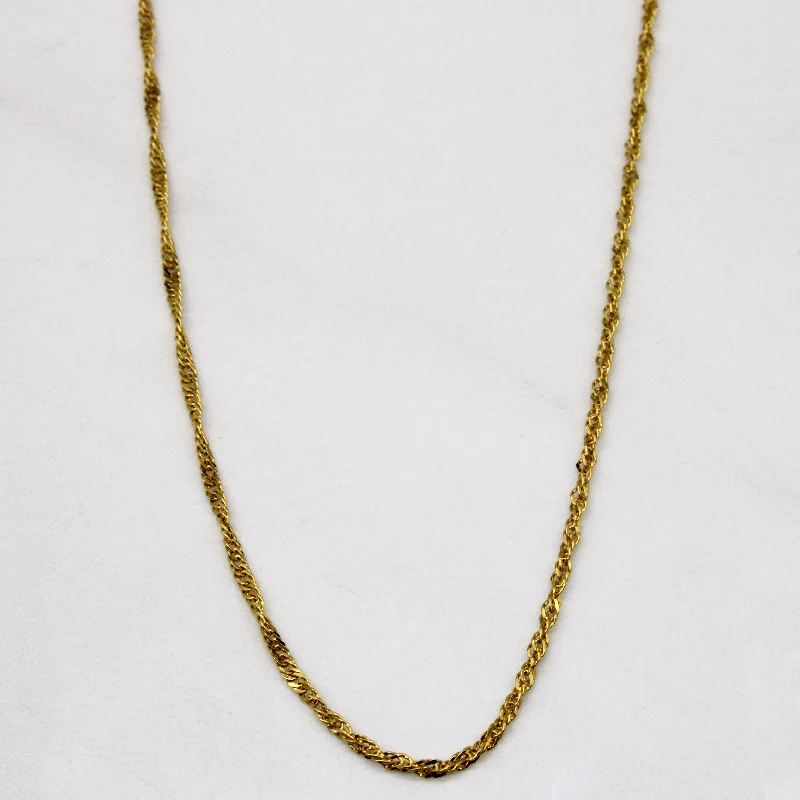 10k Yellow Gold Singapore Chain | 16" |