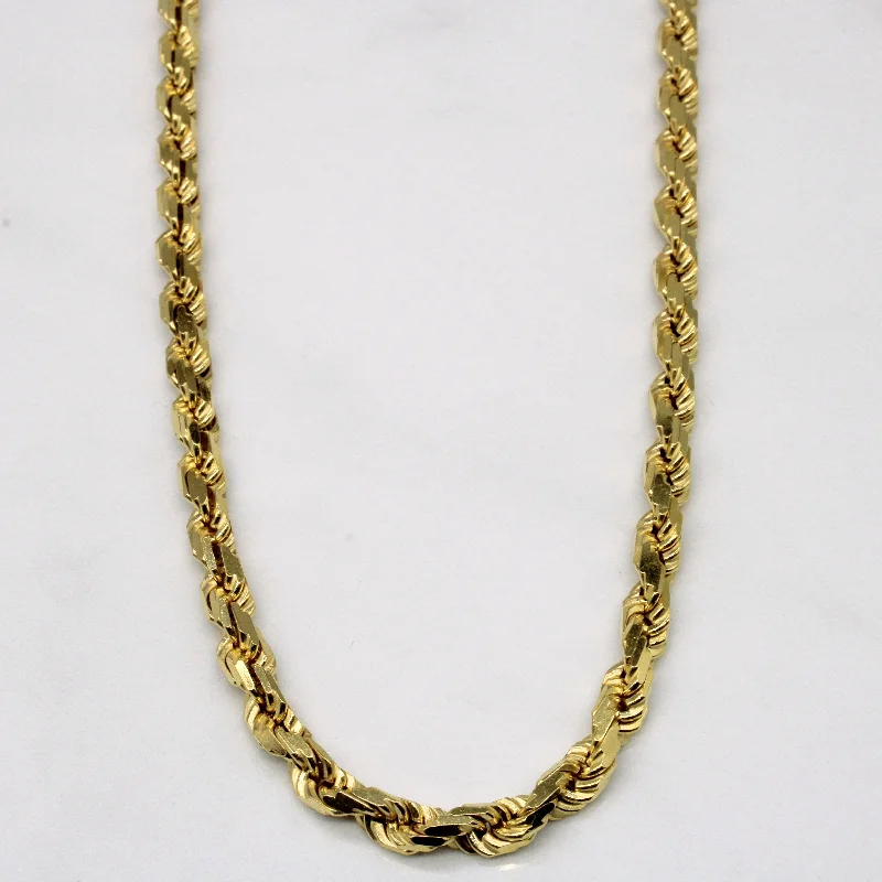 Exclusive Jewelry Discounts – Shop Now For Savings 10k Yellow Gold Rope Chain | 24" |