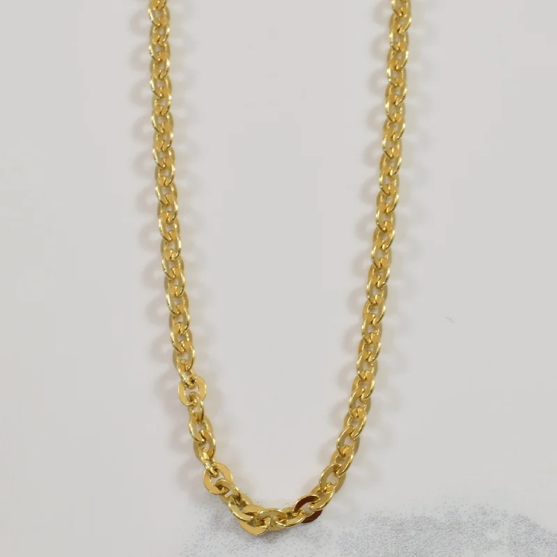 10k Yellow Gold Round Link Chain | 18" |