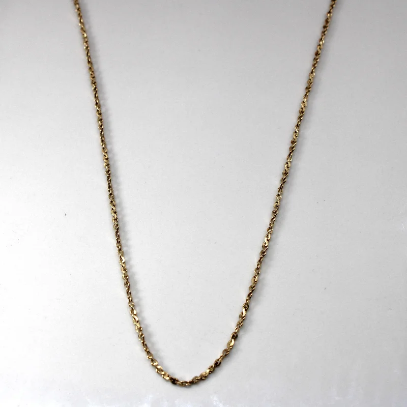 Beautiful Jewelry, Breathtaking Discounts – Hurry In 10k Yellow Gold Twisted Serpentine Chain | 22"|