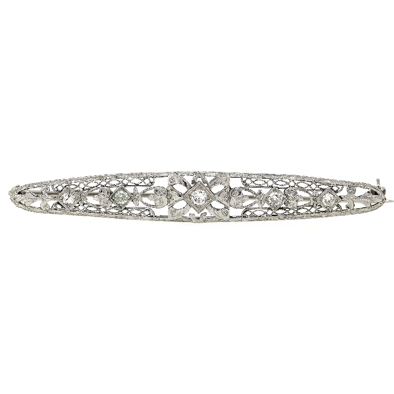 The Biggest Jewelry Sale Of The Year Is Here Estate 14k White Gold Diamond Bar Pin