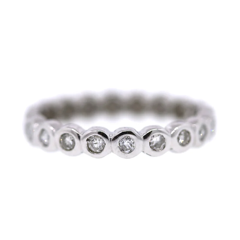 Handcrafted Beauty At Affordable Prices Diamond Bezel Set Eternity Band in 14k Gold