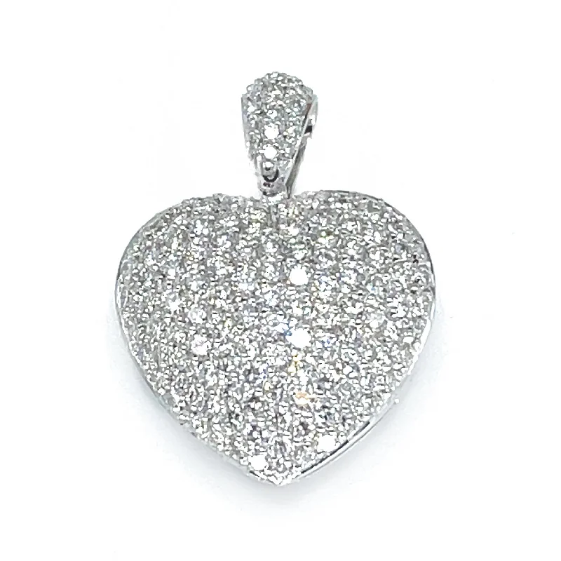 Seasonal Jewelry Deals – Elevate Your Style 18k Gold Pave Diamond Heart Pendant