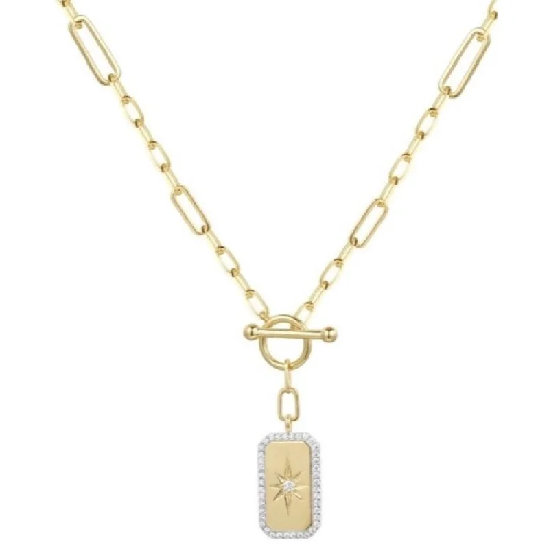 Breathtaking Jewelry At Limited-Time Savings 14k Compass Tag Pendant Necklace