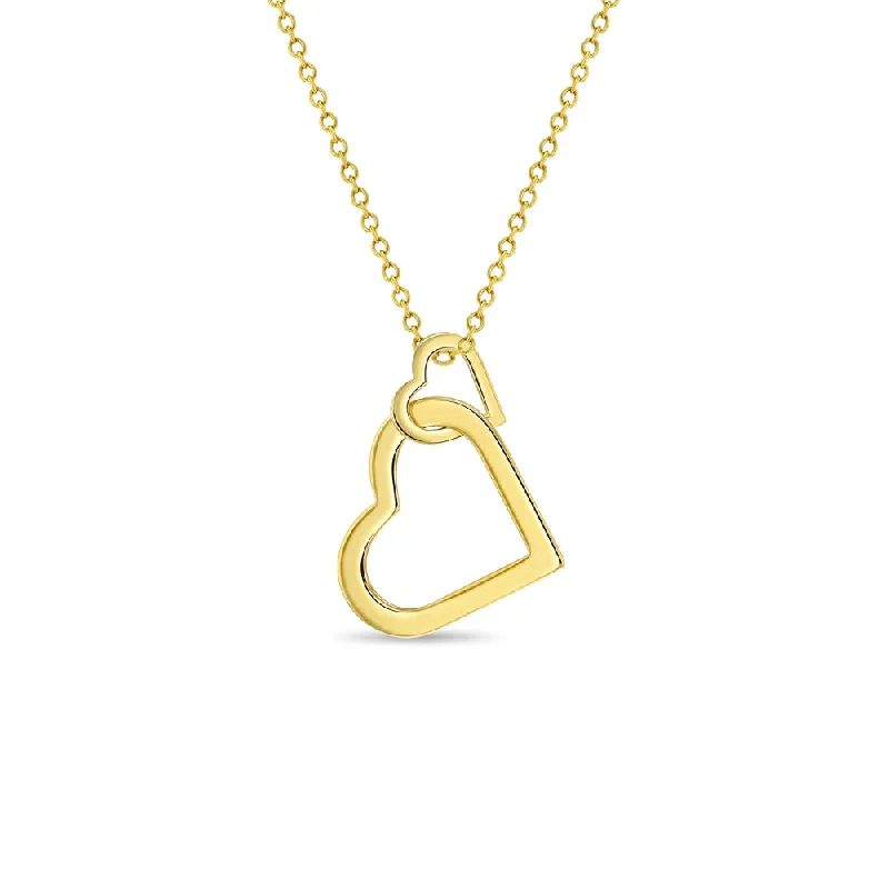 Flash Sale On Stunning Jewelry – Limited Stock Available 14k Gold Classic Heart Outline Kids / Children's / Girls Pendant/Necklace