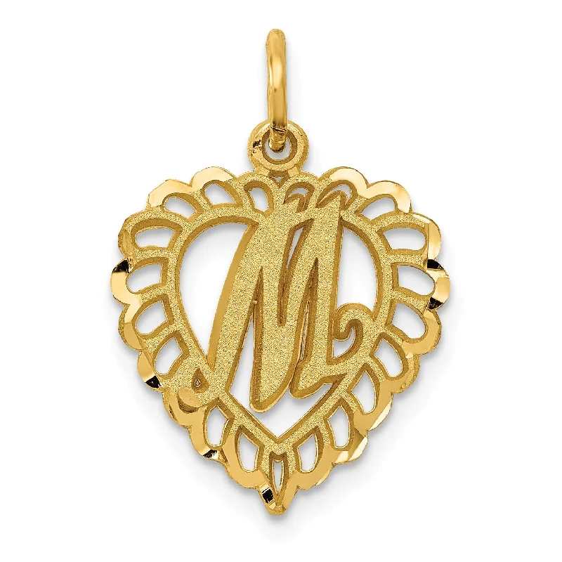 Shop High-Quality Jewelry At Jaw-Dropping Discounts 14k Initial M Charm