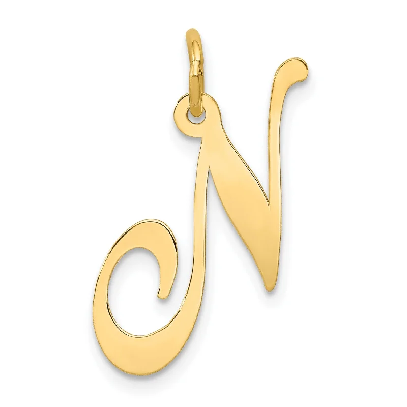 Shop Signature Jewelry Styles At Exclusive Prices 14k Large Fancy Script Initial N Charm