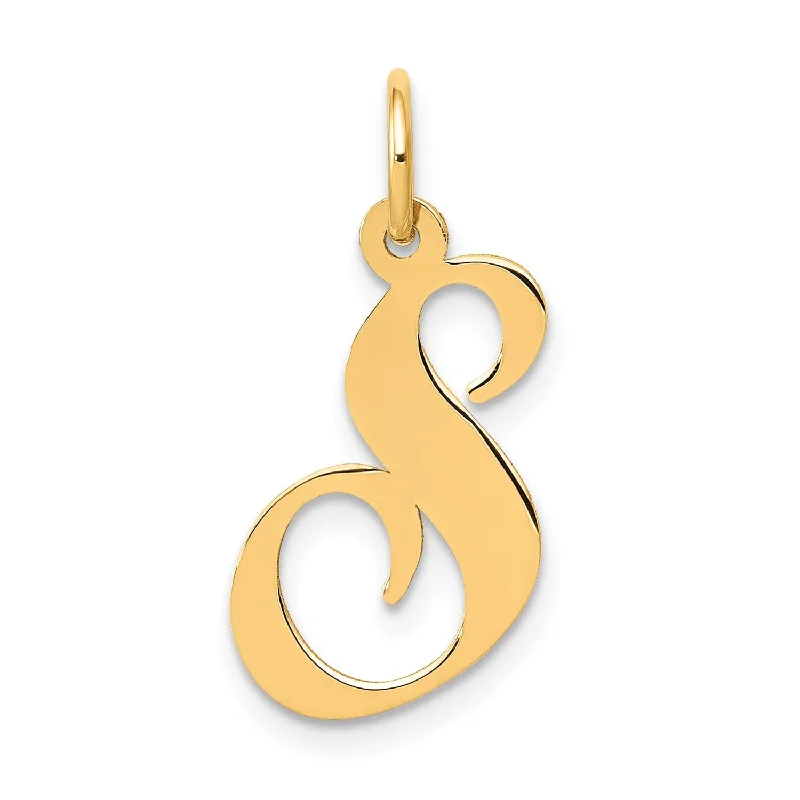 Exclusive Jewelry Sale – Grab Timeless Pieces Now 14K Medium Fancy Script Initial S Charm