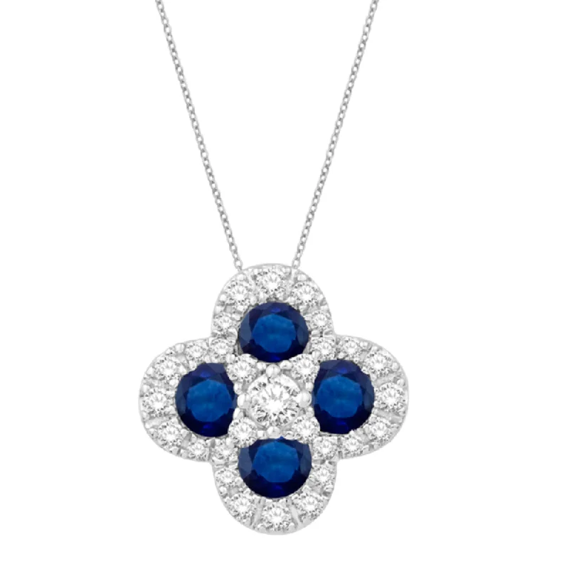 Trending Jewelry Now At Unbeatable Prices 14k Sapphire & Diamond Flower Pendant Necklace Trending Jewelry Now At Unbeatable Prices 14k Sapphire & Diamond Flower Pendant Necklace