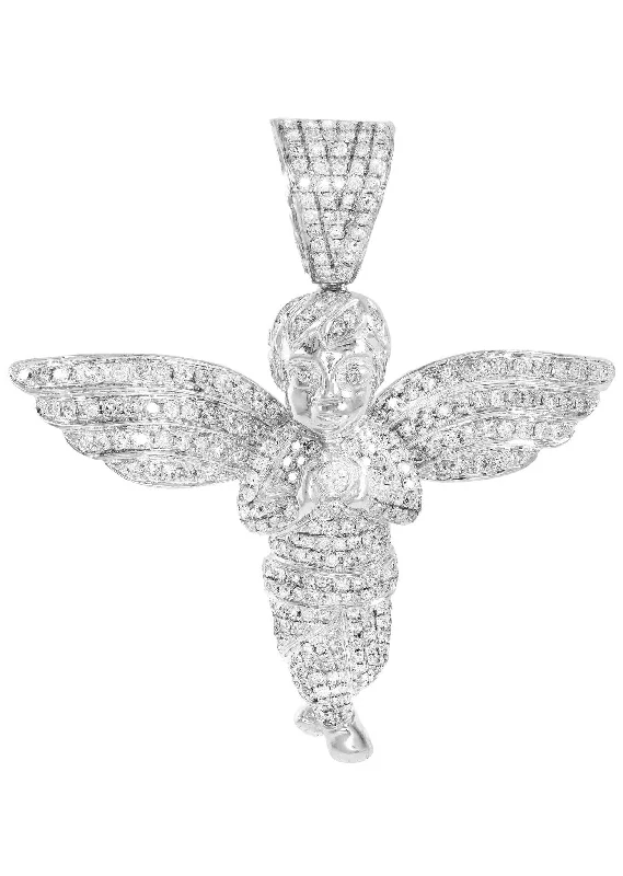 Shop Elegant Jewelry At Unbeatable Prices Diamond Angel Pendant | 26.69 Grams | 5.04 Carats