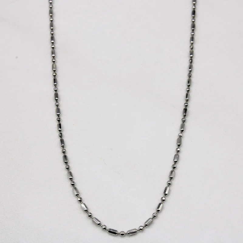 Exclusive Jewelry Bundles At Discounted Rates 14k White Gold Bead Chain | 20" |