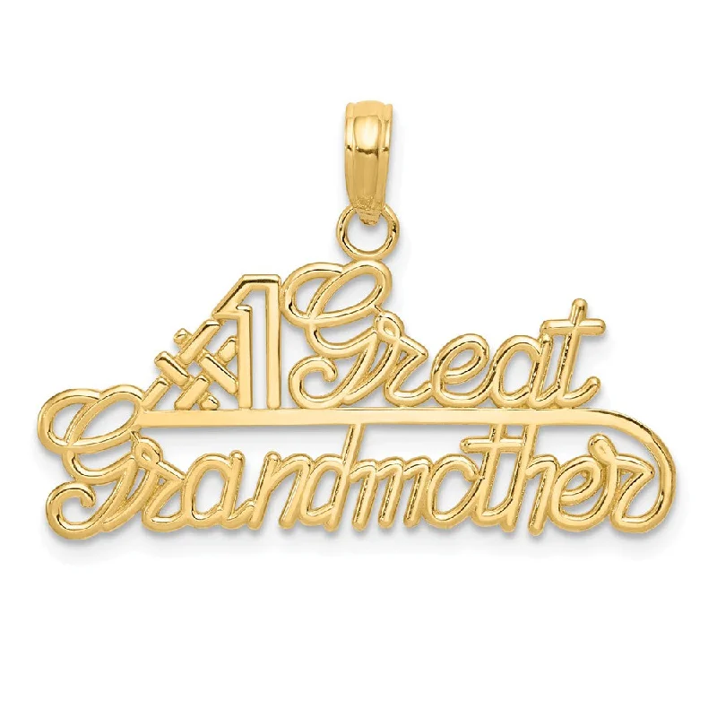 Glamorous Jewelry, Glamorous Deals – Shop Now 14k Yellow Gold #1 Great Grandmother Pendant, 31mm