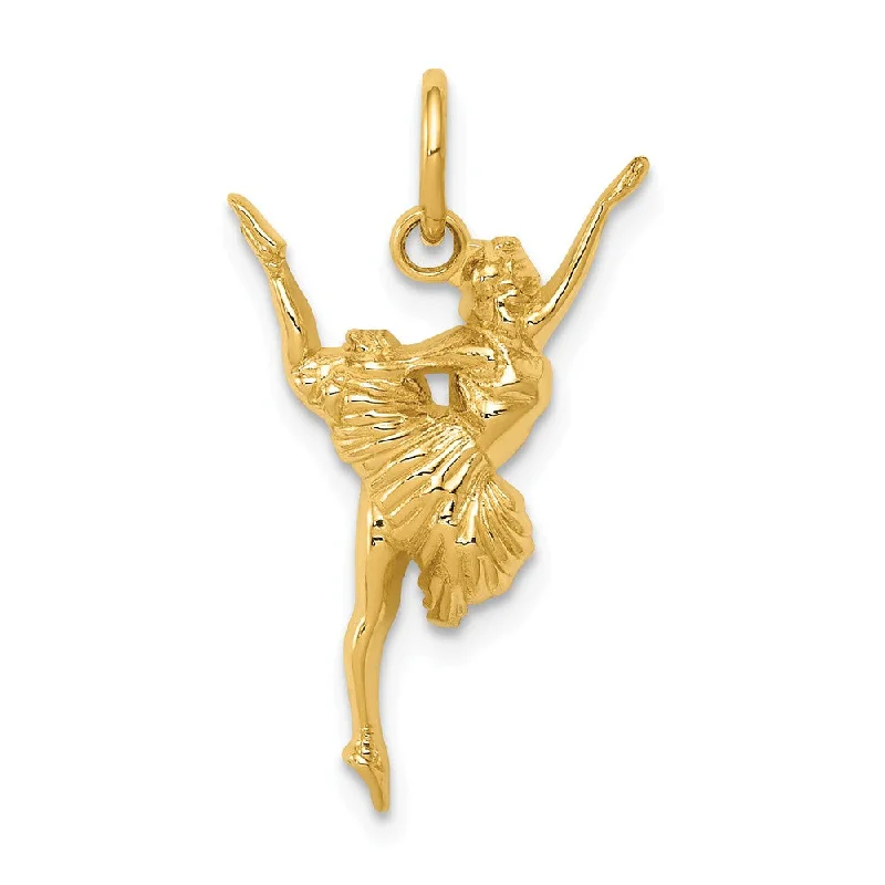 Elevate Your Outfit With Discounted Statement Jewelry 14k Yellow Gold 2D Polished Ballerina Charm Elevate Your Outfit With Discounted Statement Jewelry 14k Yellow Gold 2D Polished Ballerina Charm