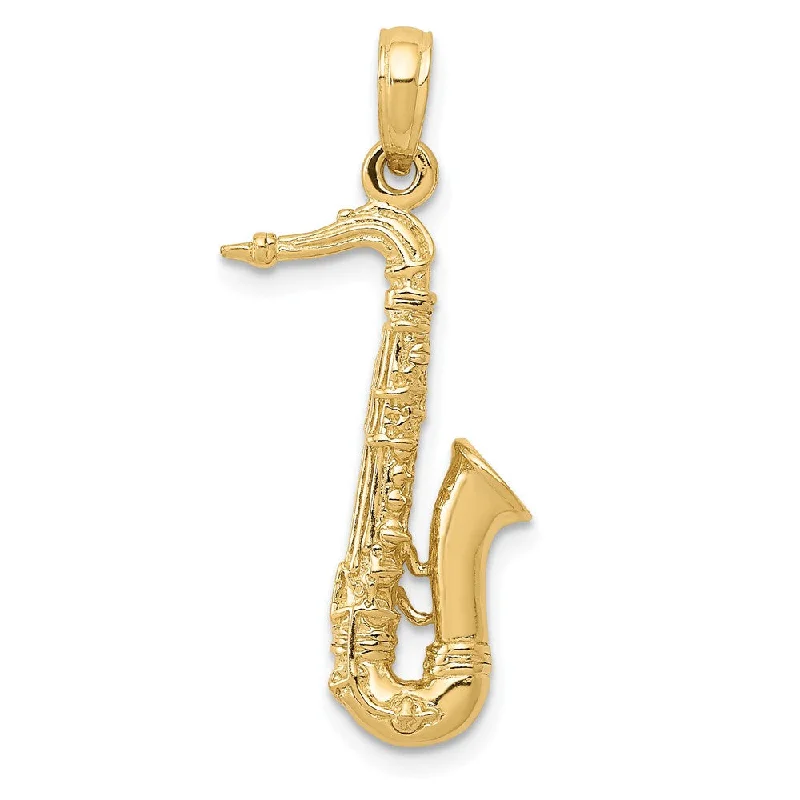 Final Call – Shop Exquisite Jewelry Before It's Gone 14k Yellow Gold 3D Tenor Saxophone Pendant Final Call – Shop Exquisite Jewelry Before It's Gone 14k Yellow Gold 3D Tenor Saxophone Pendant