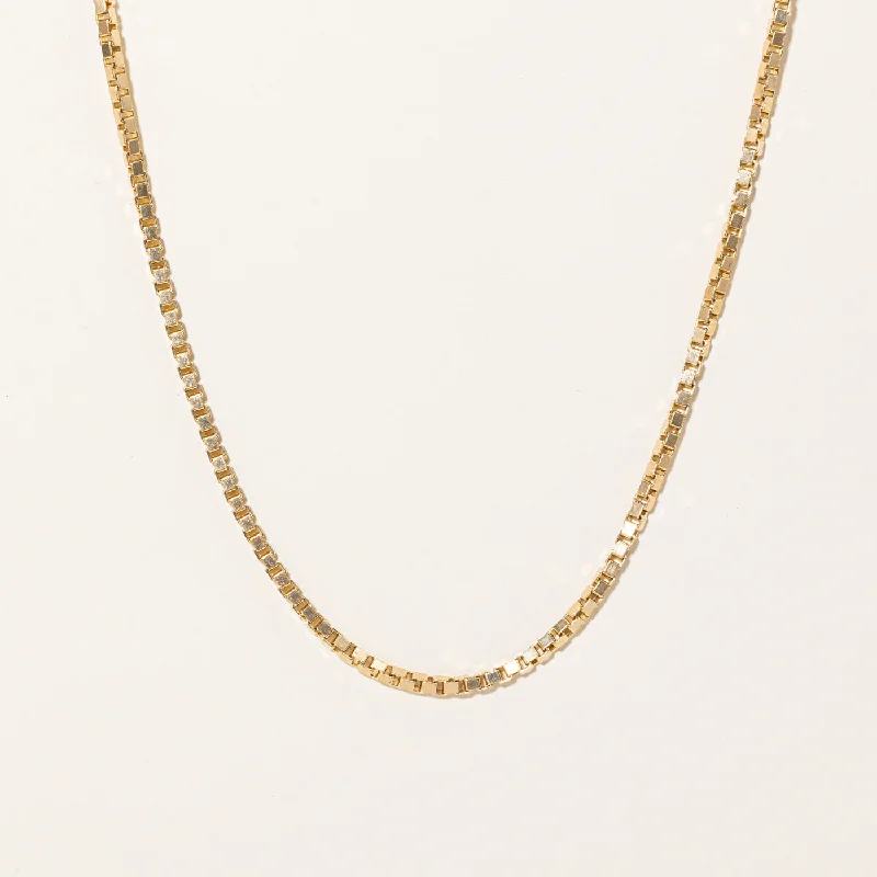 14k Yellow Gold Box Link Chain | 24" |