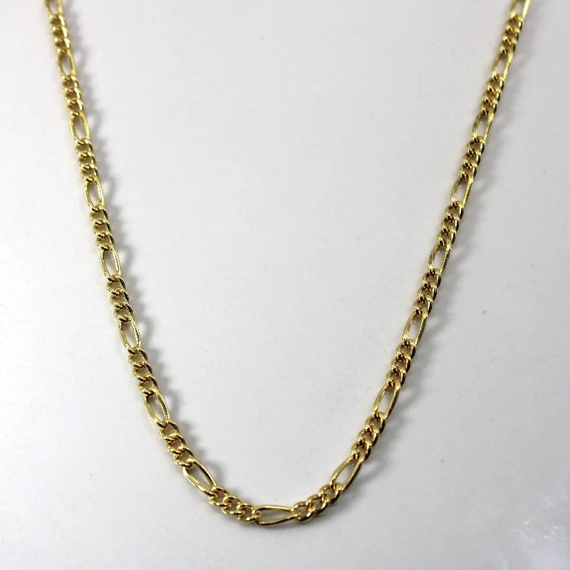 Timeless Jewelry, Timeless Savings – Don't Wait 14k Yellow Gold Figaro Link Chain | 21"|