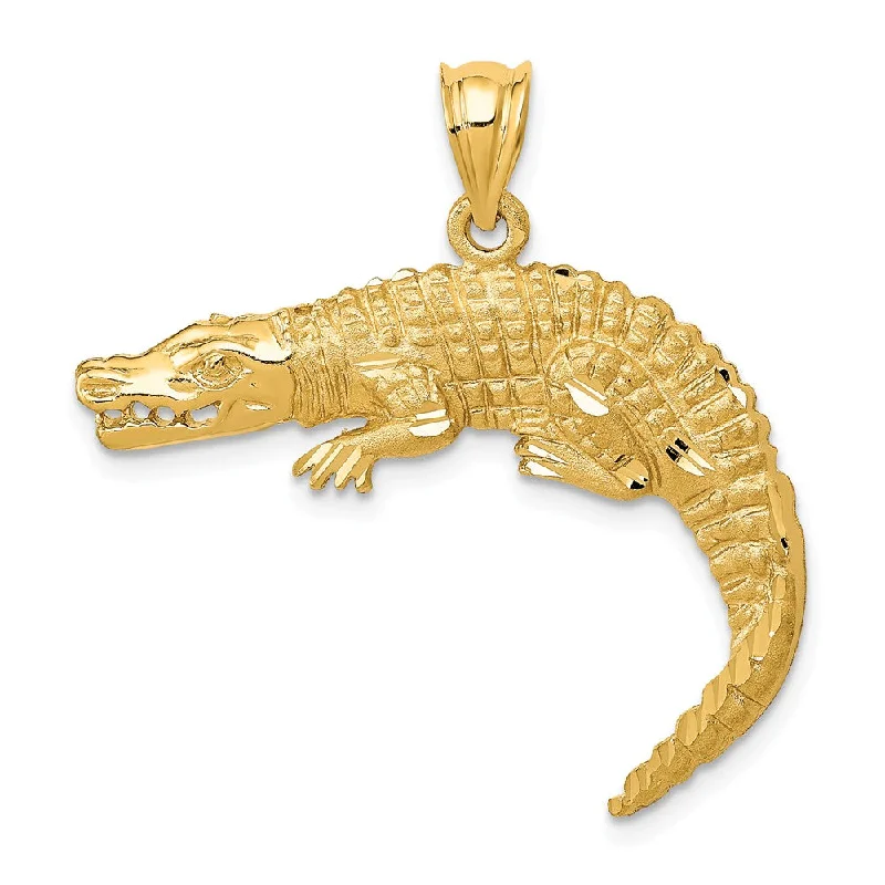 Accessorize For Less – Luxury Jewelry At Affordable Prices 14k Yellow Gold Large 2D Alligator Pendant Accessorize For Less – Luxury Jewelry At Affordable Prices 14k Yellow Gold Large 2D Alligator Pendant