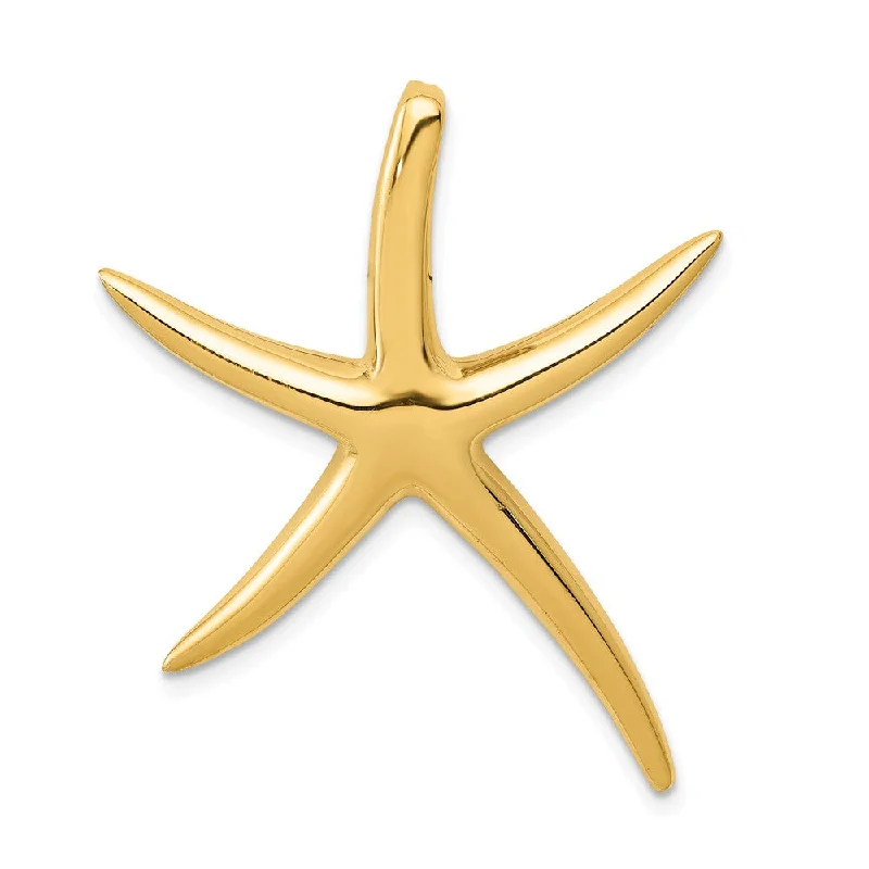 Shop Signature Jewelry Styles At Exclusive Prices 14k Yellow Gold LG Polished Pencil Starfish Slide Pendant, 28 x 32mm