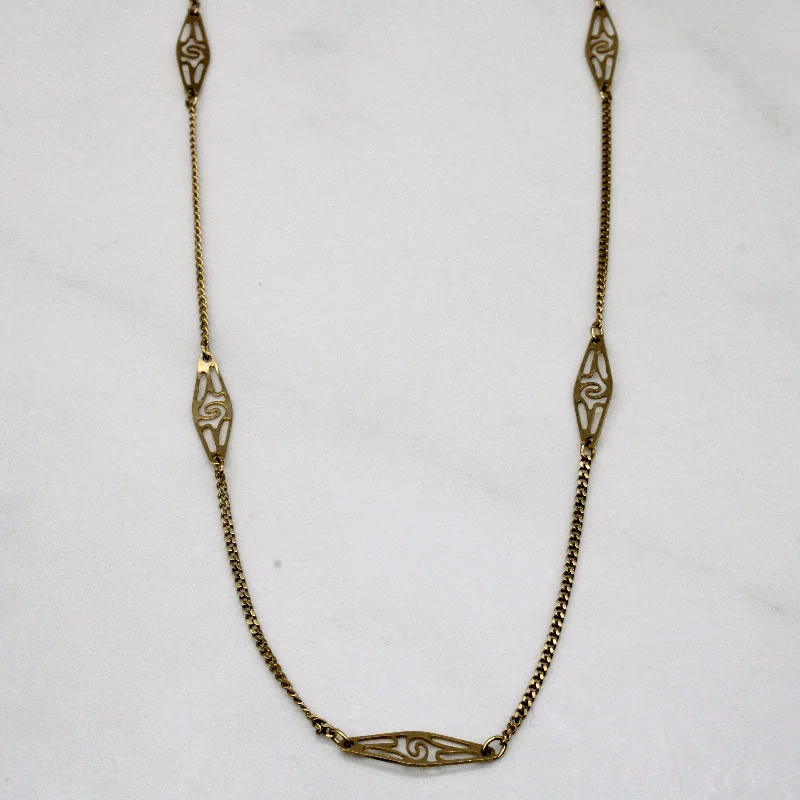 14k Yellow Gold Necklace | 15" |