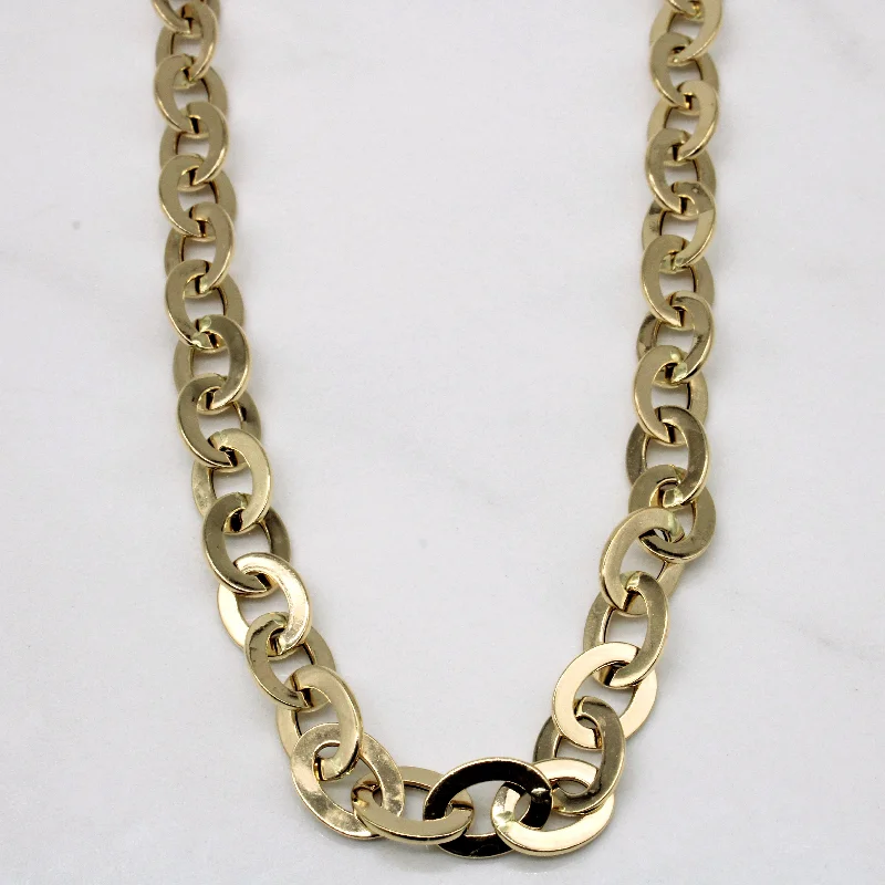 Shop Stylish Jewelry Now And Save Big 14k Yellow Gold Oval Link Chain | 23" |