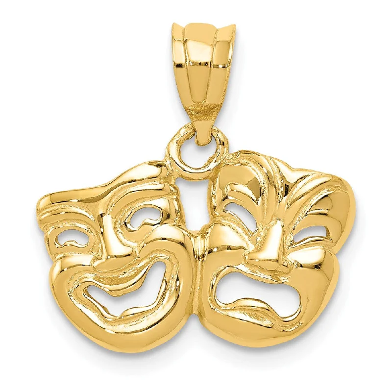Shine Without Limits – Jewelry Sale Happening Now 14k Yellow Gold Polished Comedy and Tragedy Pendant Shine Without Limits – Jewelry Sale Happening Now 14k Yellow Gold Polished Comedy and Tragedy Pendant