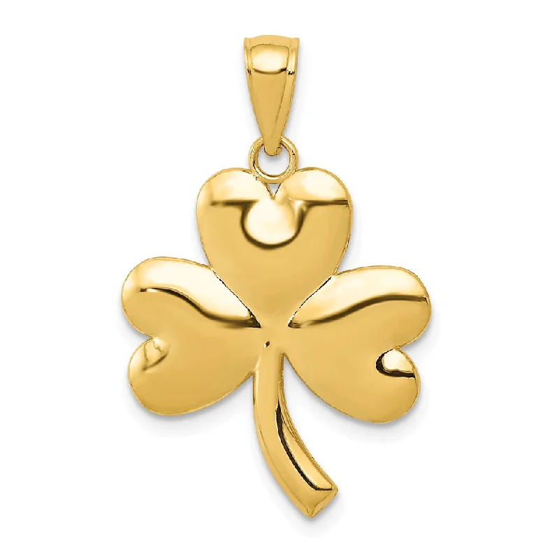 Affordable Luxury Jewelry – Style At A Great Price 14k Yellow Gold Polished Shamrock Pendant, 19mm (3/4 inch)