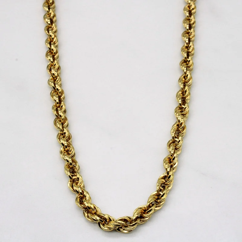 Flash Sale On Stunning Jewelry – Don't Miss Out 14k Yellow Gold Rope Chain | 31" |