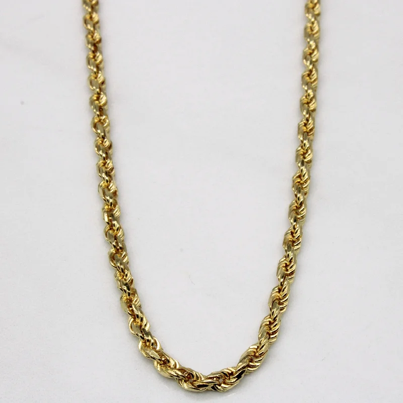 Personalized Jewelry At Special Discount Rates 14k Yellow Gold Rope Chain | 18" |