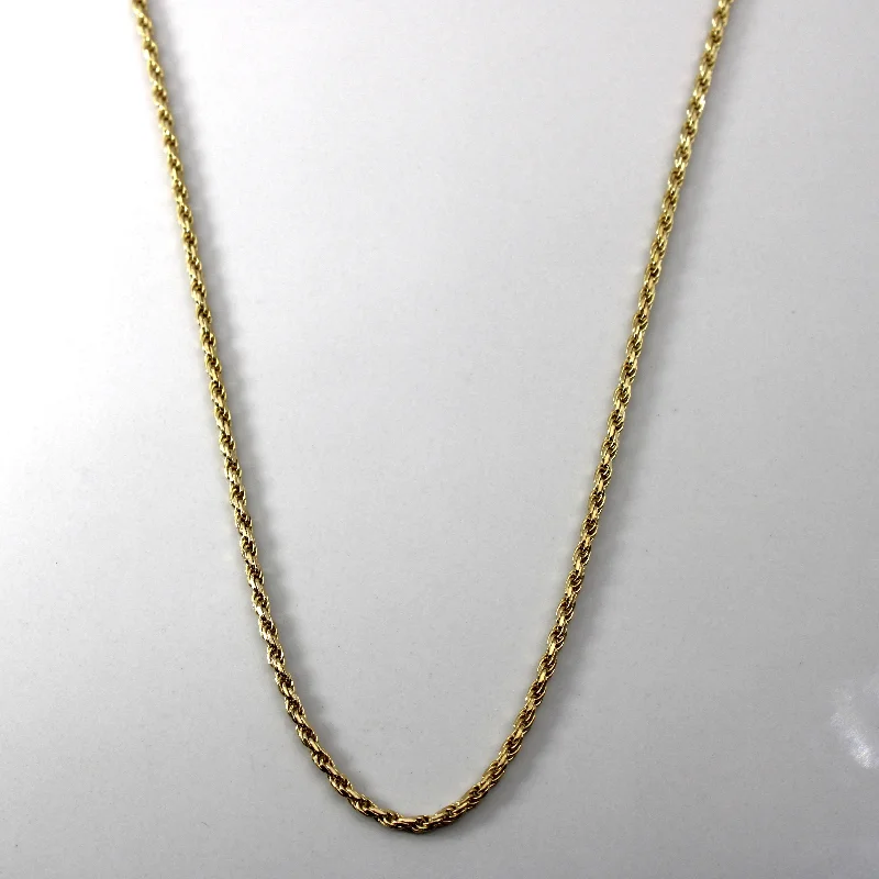 Affordable Glamour – Premium Jewelry For Less 14k Yellow Gold Rope Chain | 21"|