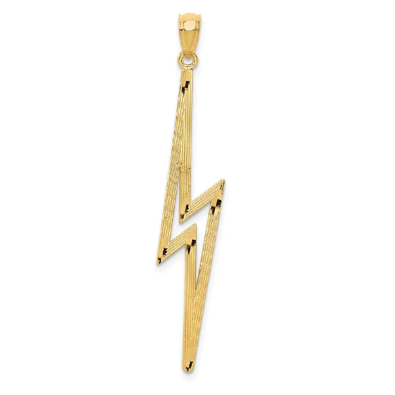 Unmissable Jewelry Discounts – Elevate Your Look For Less 14k Yellow Gold Textured Lightning Bolt Pendant Unmissable Jewelry Discounts – Elevate Your Look For Less 14k Yellow Gold Textured Lightning Bolt Pendant