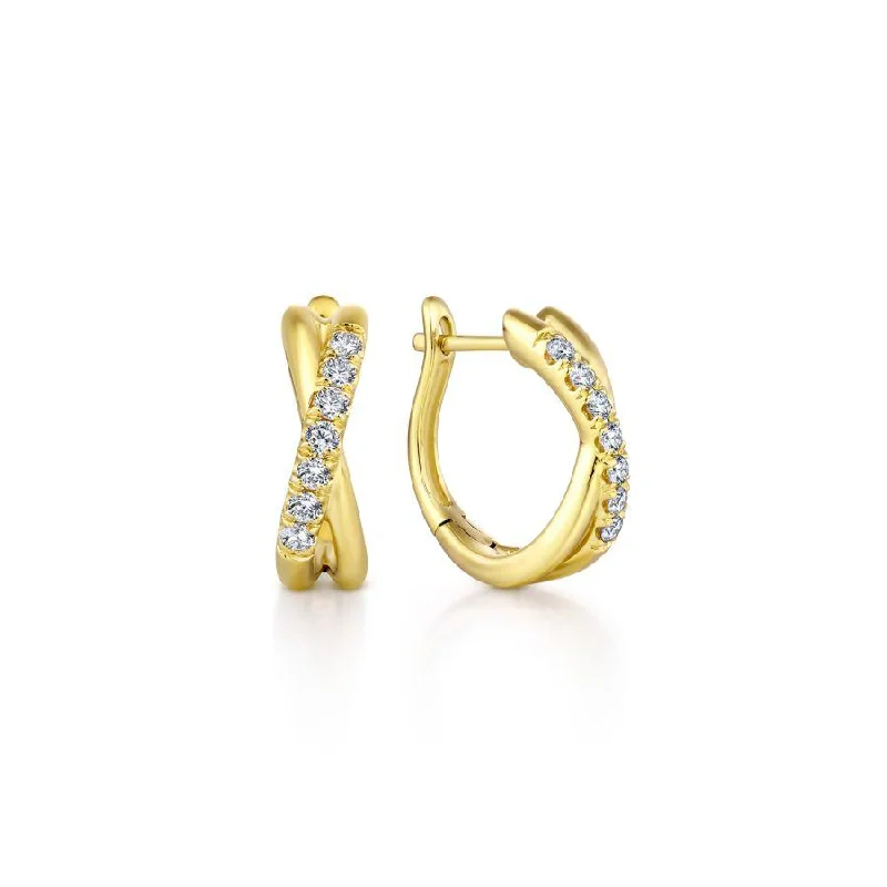 Jewelry Deals That Sparkle – Shop Today 14K Yellow Gold Twisted 15mm Diamond Huggies