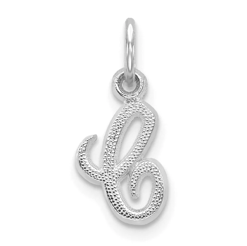 Personalized Jewelry Sale – Unique Gifts At Low Prices 14KT White Gold 16X7MM Initial Pendant; Initial C. Chain not Included