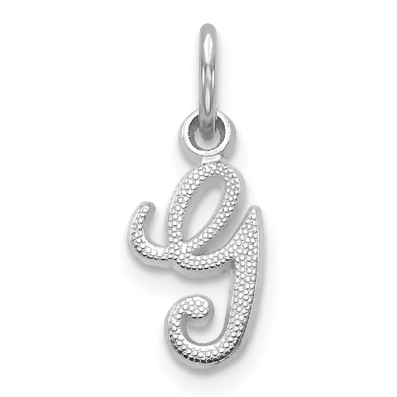 Breathtaking Jewelry At Limited-Time Savings 14KT White Gold 16X7MM Initial Pendant; Initial G. Chain not Included