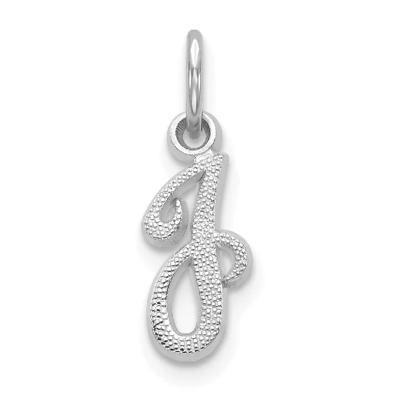 Limited-Stock Jewelry Sale – Shop Before It's Gone 14KT White Gold 16X7MM Initial Pendant; Initial J. Chain not Included