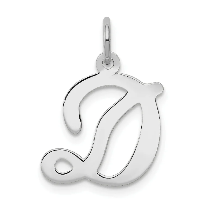 Seasonal Jewelry Clearance – Best Styles At The Lowest Prices 14KT White Gold 20X14MM Initial Pendant; Initial D. Chain not Included