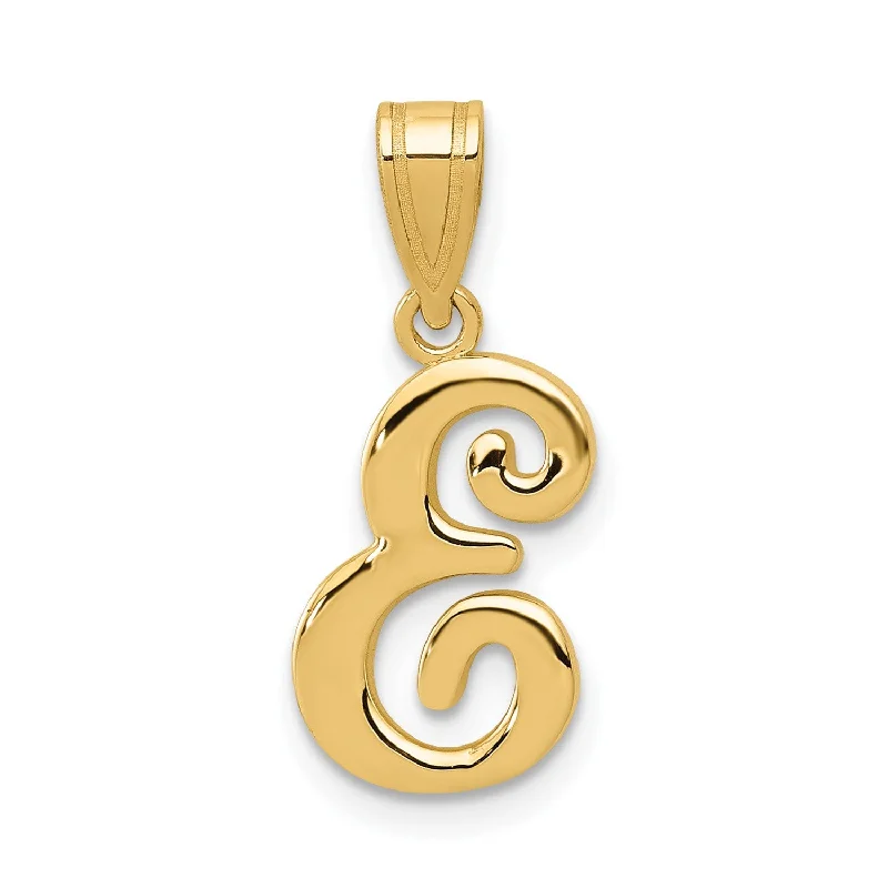 Personalized Jewelry Sale – Unique Pieces At Great Prices 14KT Yellow Gold 18X12MM Initial Pendant; Initial E. Chain not Included