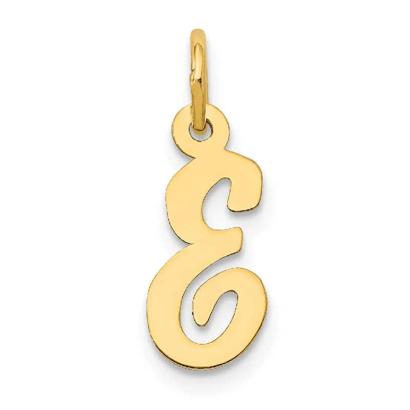 Exclusive Jewelry Offers – Shine For Less 14KT Yellow Gold Initial Pendant; Initial E. Chain not Included