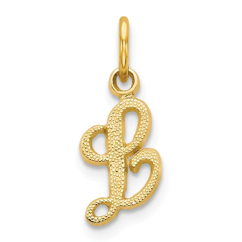 Chic, Trendy, And Affordable Jewelry Sale 14ky Casted Initial L Charm