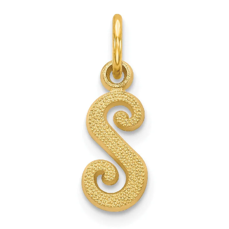 High-Quality Jewelry At A Fraction Of The Cost 14ky Casted Initial S Charm