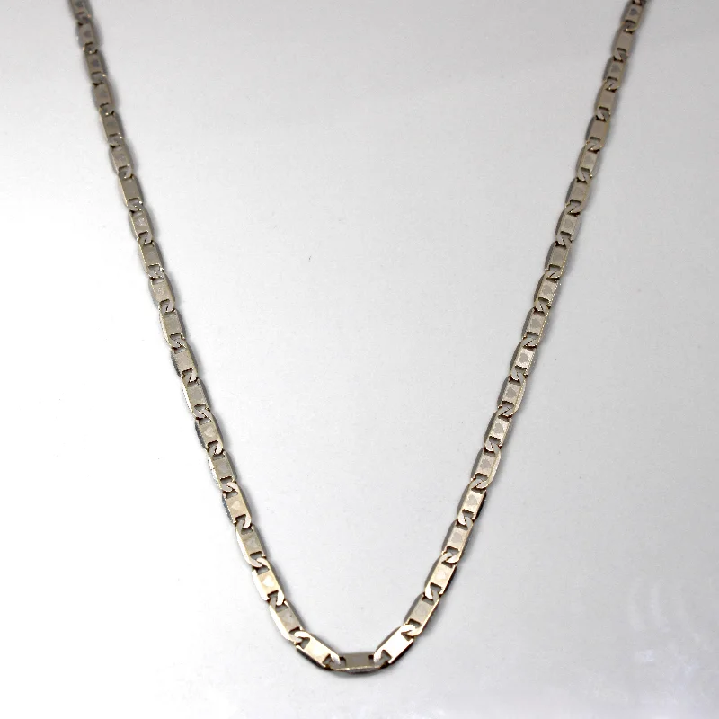 Your Perfect Accessory At The Perfect Price 18k White Gold Anchor Chain | 18"|