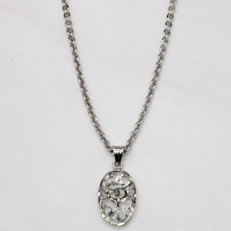 Flash Sale On Exquisite Jewelry – Don't Miss Out 18k White Gold Pendant & Necklace | 17" |