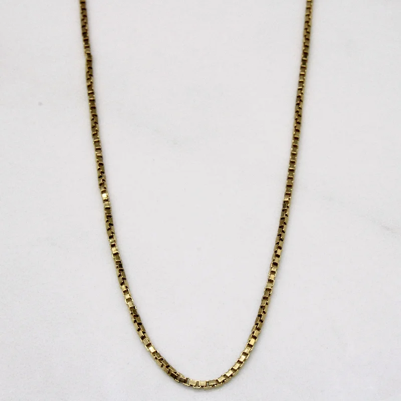 Grab Your Favorite Jewelry At The Lowest Prices 18k Yellow Gold Box Link Chain | 20" | Grab Your Favorite Jewelry At The Lowest Prices 18k Yellow Gold Box Link Chain | 20" |
