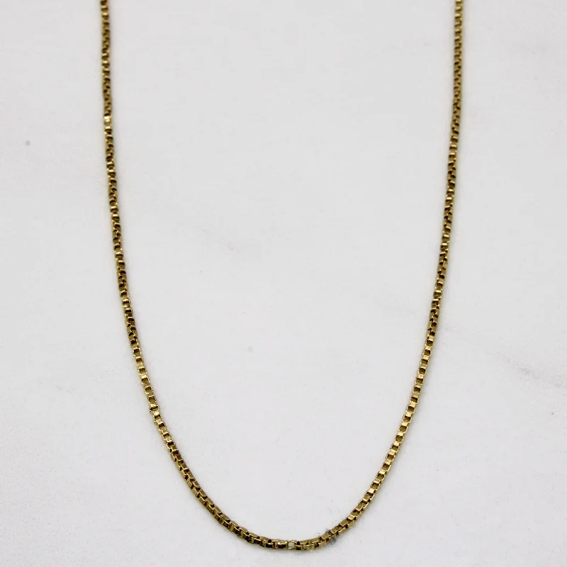 Luxury Jewelry At Unbeatable Discounts 18k Yellow Gold Box Link Chain | 18" |