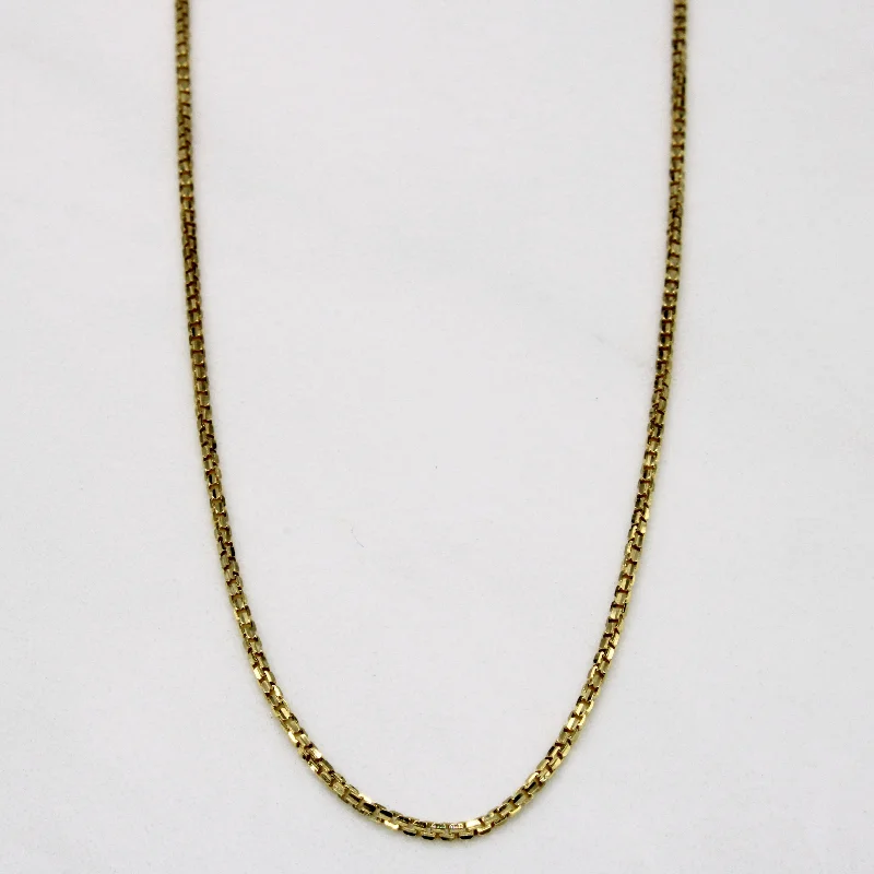 Special Offers On Handcrafted And Designer Jewelry 18k Yellow Gold Box Link Chain | 18" |