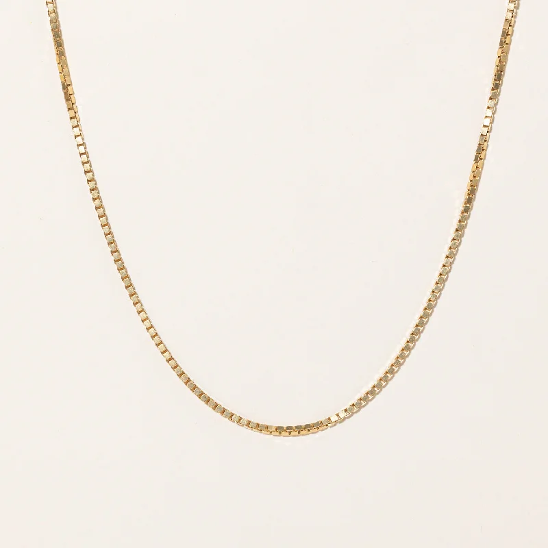 18k Yellow Gold Box Chain | 13" |