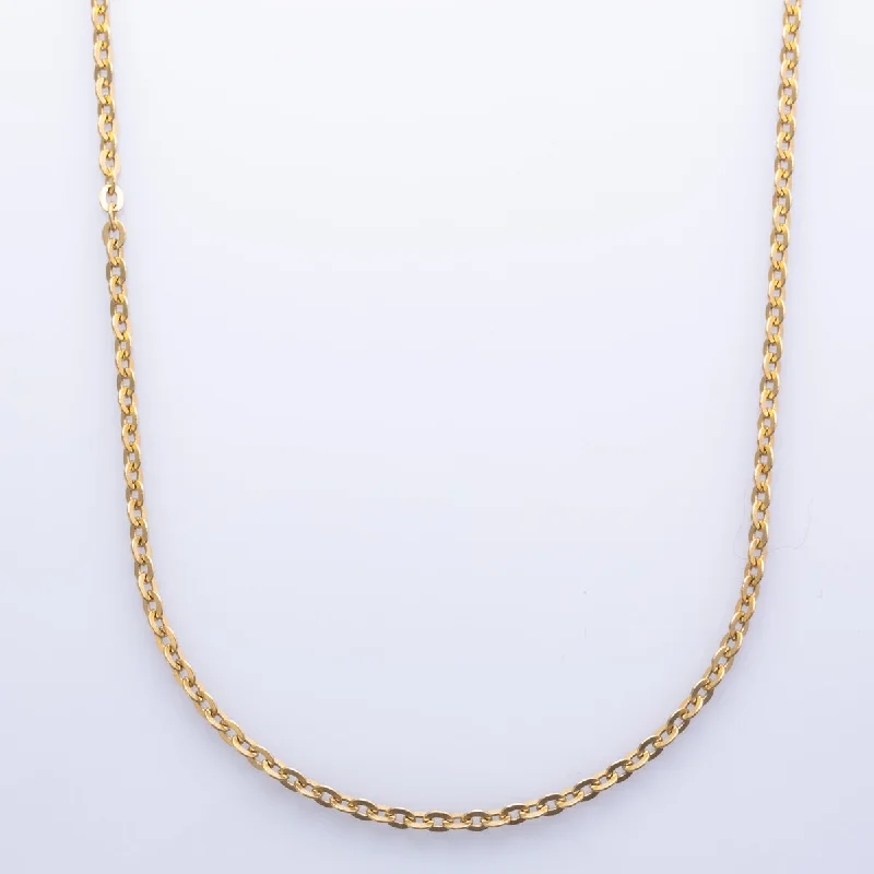 18k Yellow Gold Italian Cable Chain | 24" |