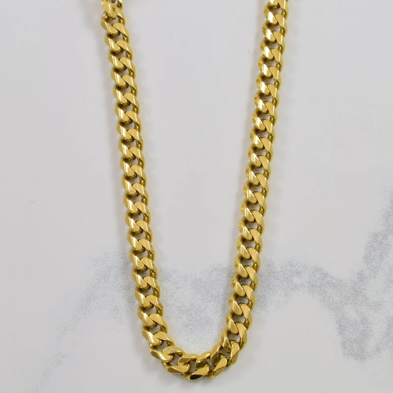 18k Yellow Gold Curb Chain | 21" |