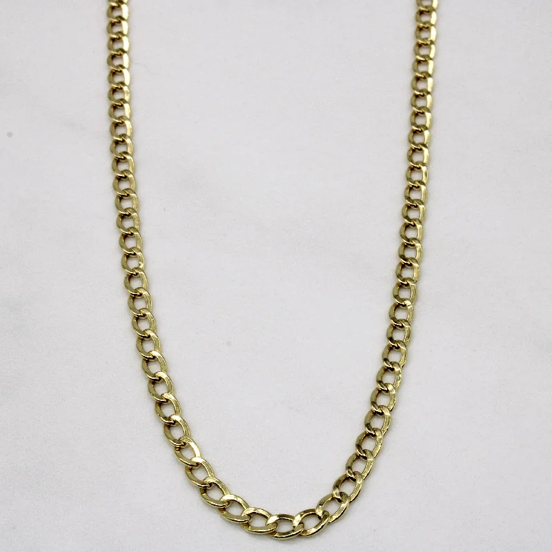 Luxury Jewelry Sale – Sparkle For Less 18k Yellow Gold Curb Link Chain | 18" |