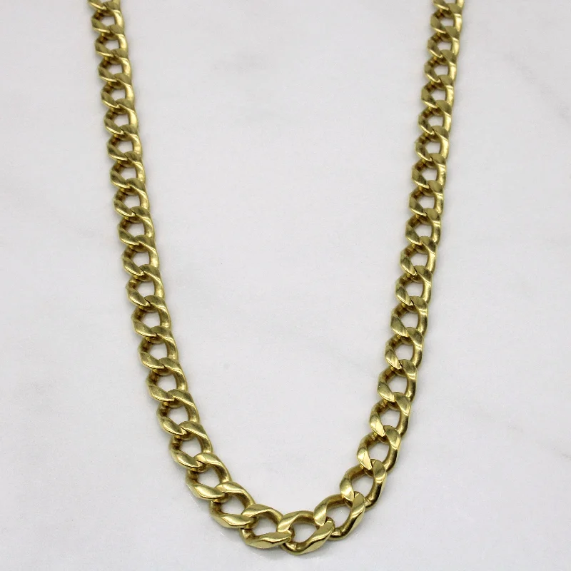 18k Yellow Gold Curb Link Chain | 22" |